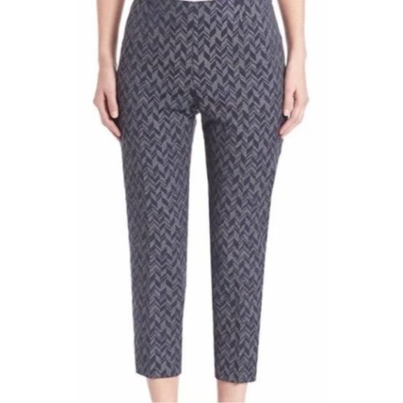 PESERICO Sign $545 Italian Tailored Arrow‎ Ankle Crop Dress Pants Italy 44 US 8 - Picture 1 of 14